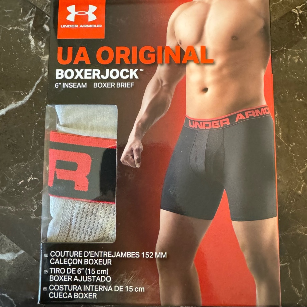 Under Armour Mens 3XL Cotton 6" Boxer Jock Boxer Briefs Underwear 1 Per Pkg.‎